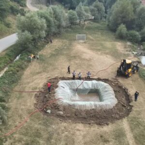 Na stadionu kod Kaknja iskopali bazen za helikoptere OS BiH