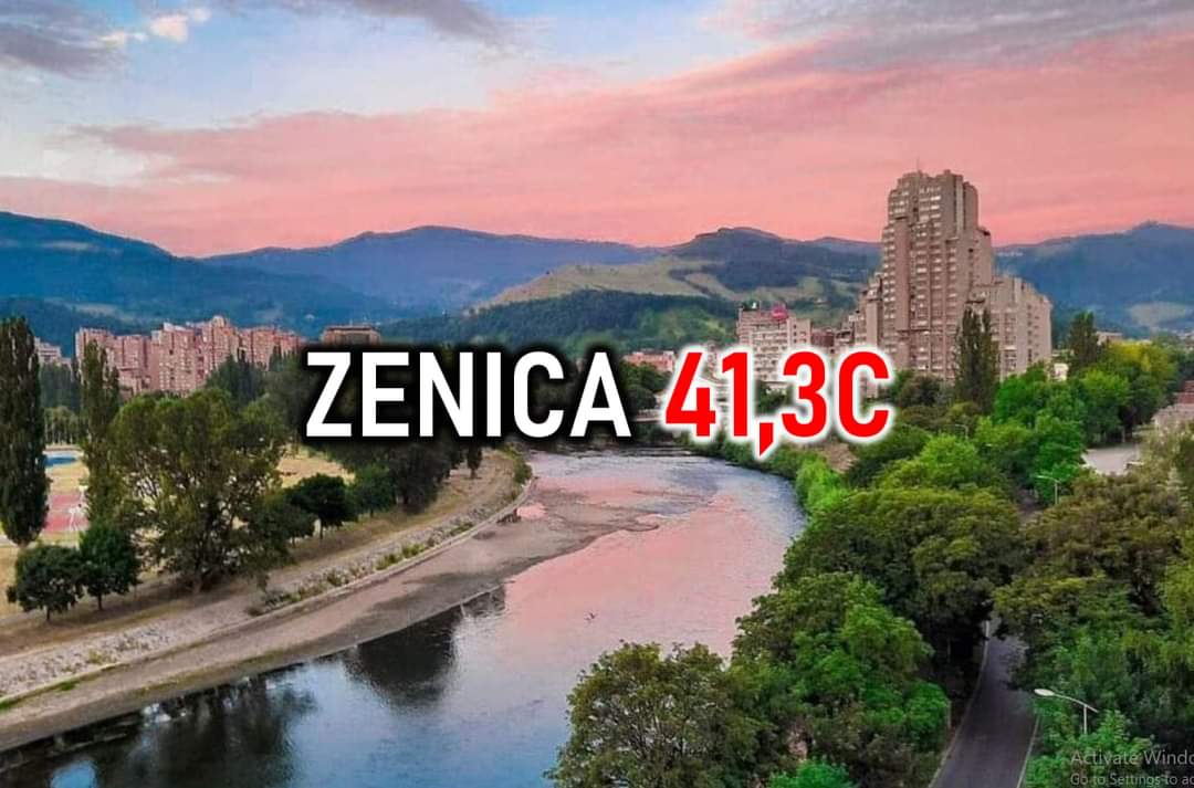 Danas najtoplije bilo u Zenici 41,3 stepena