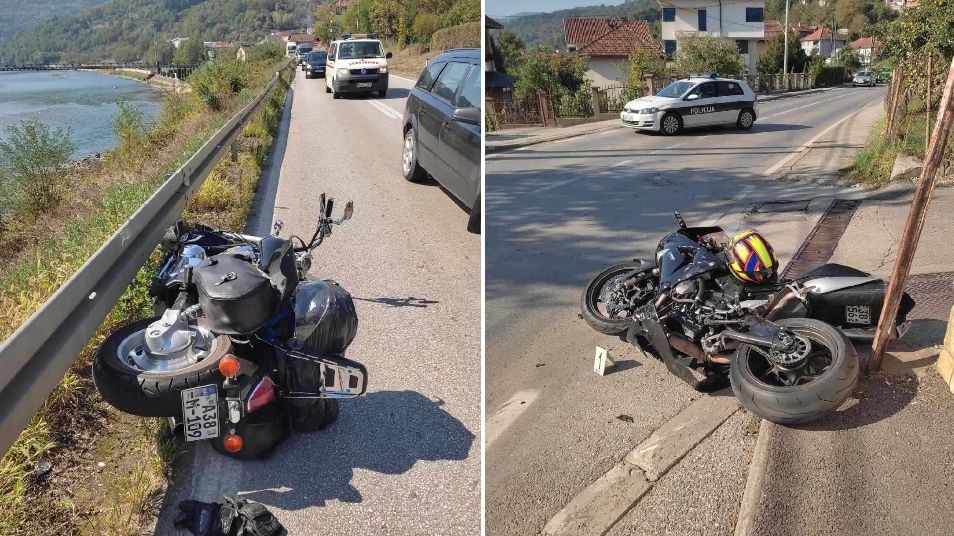 Dvije nesreće u kojima su povrijeđeni motociklisti u BiH