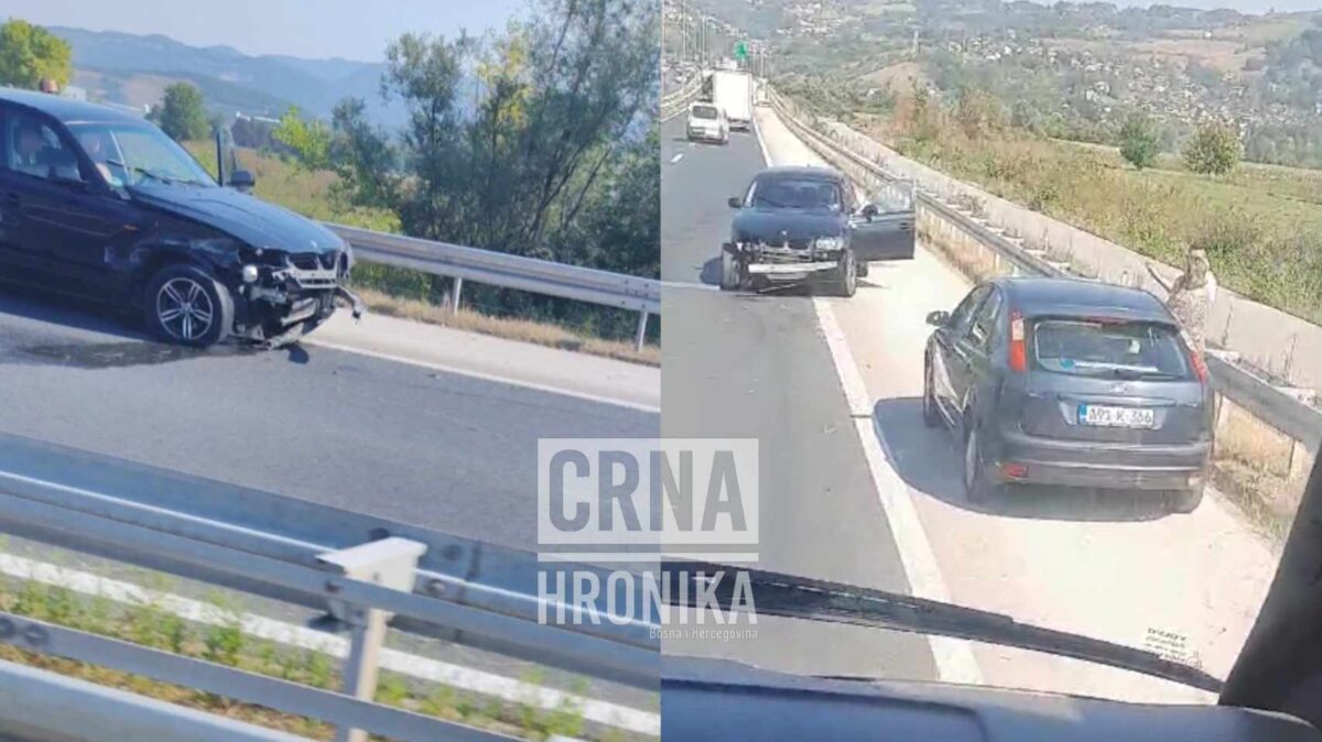 (VIDEO) Nesreća na brzoj cesti prema Sarajevu: Vozač BMW-a uništio vozilo