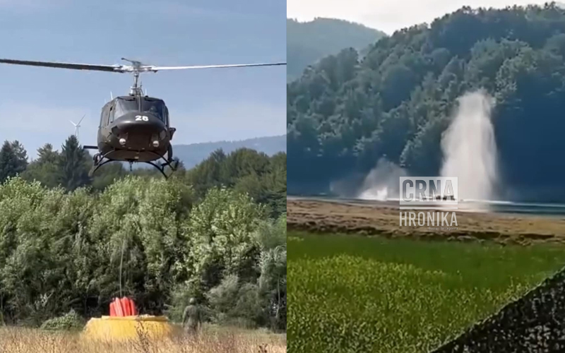 (VIDEO) Helikopter Oružanih snaga BiH se srušio u jezero, ima povrijeđenih