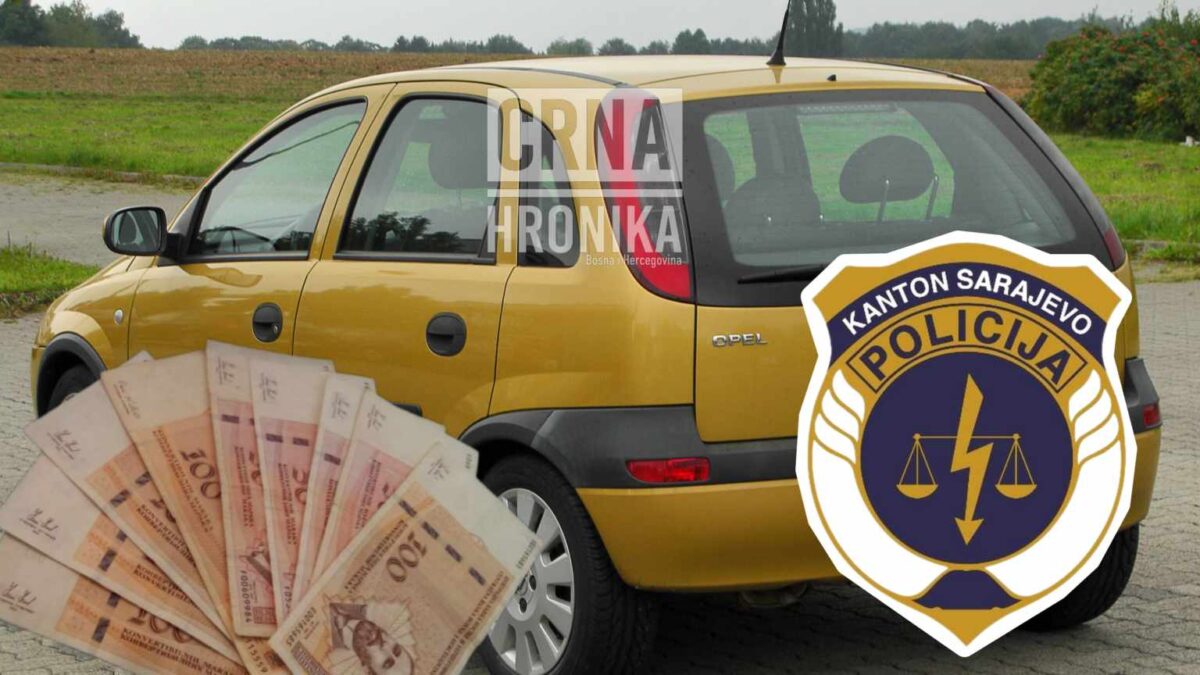 Sarajevska policija oduzela Opela Corsu od vozača koji je imao 11.667 KM kazni