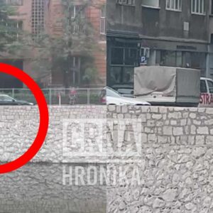 (VIDEO) Pogledajte kako radnik Strabaga baca smeće i pijesak u rijeku Miljacku