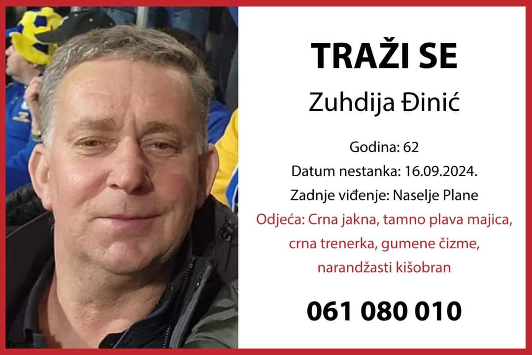 Nestao i Tuzlak: Da li ste vidjeli Zuhdiju?