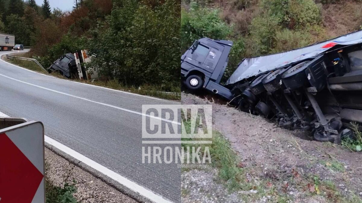 Kamion sletio s ceste kod Olova: Čeka se ekipa da ga izvuku