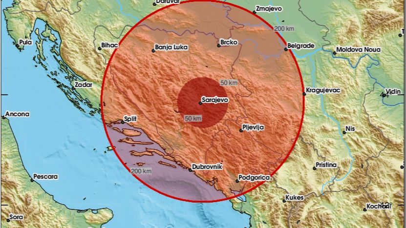 Jak zemljotres zatresao Sarajevo
