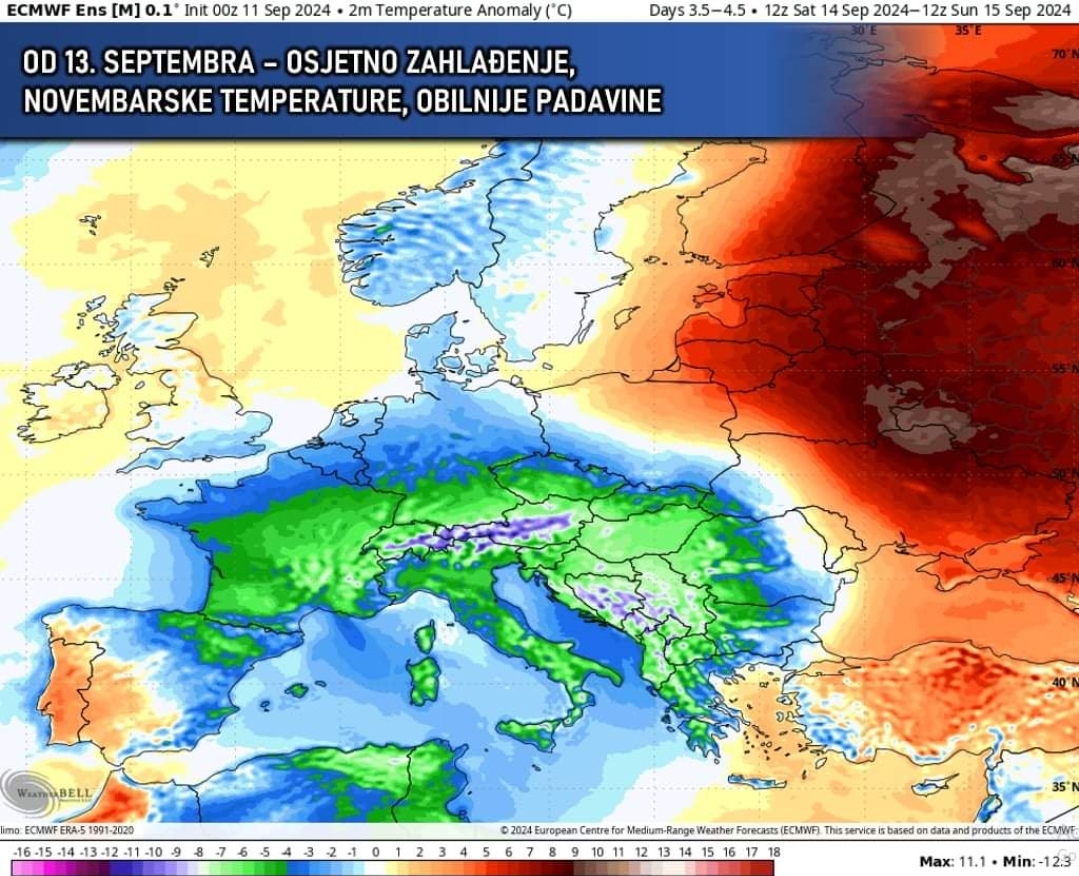 Meteorolozi zabrinuti: Dolazi monstruozni oblak, pad temperature 20 stepeni