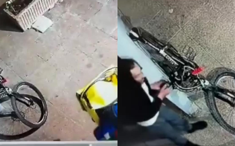 (VIDEO) Glovo dostavljaču u Sarajevu ukraden bicikl, prepoznajete li lopova?