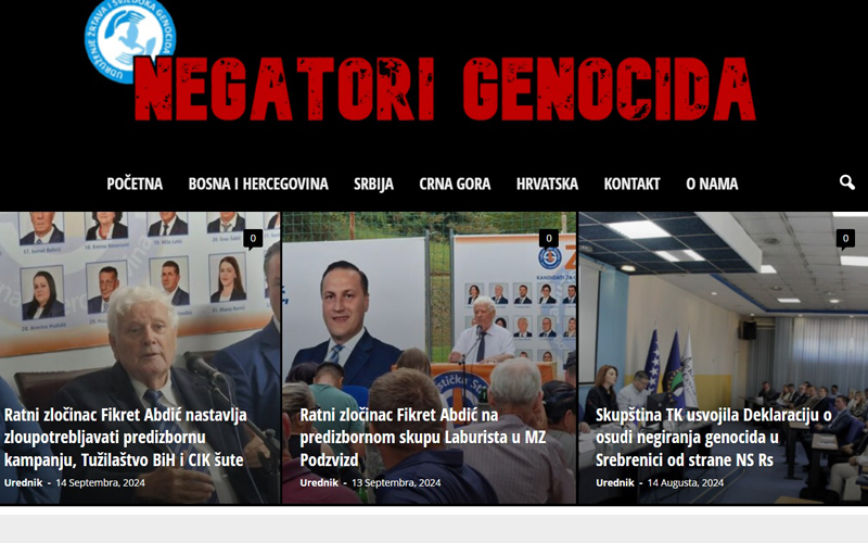 Puštena u rad web platforma Negatorigenocida.info: “Evidentiramo slučajeve negiranja”