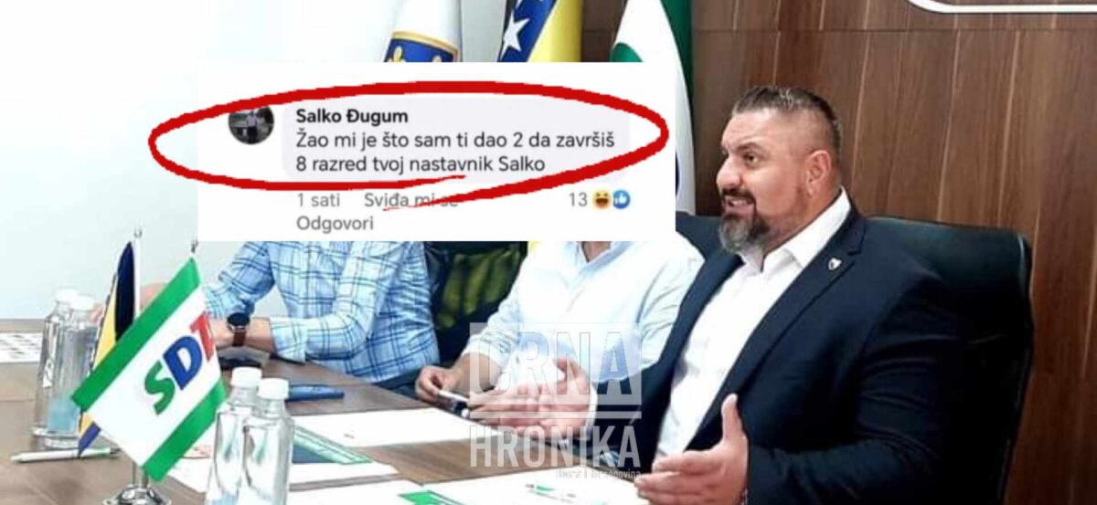 Bh. profesor poručio SDA političaru: “Žao mi je što sam ti dao 2 da završiš 8 razred”